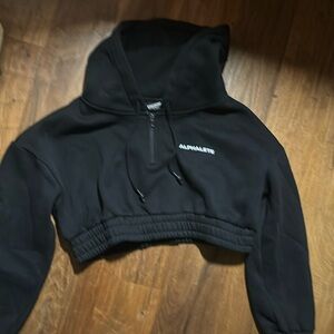 Capital crop drawstring hoodie